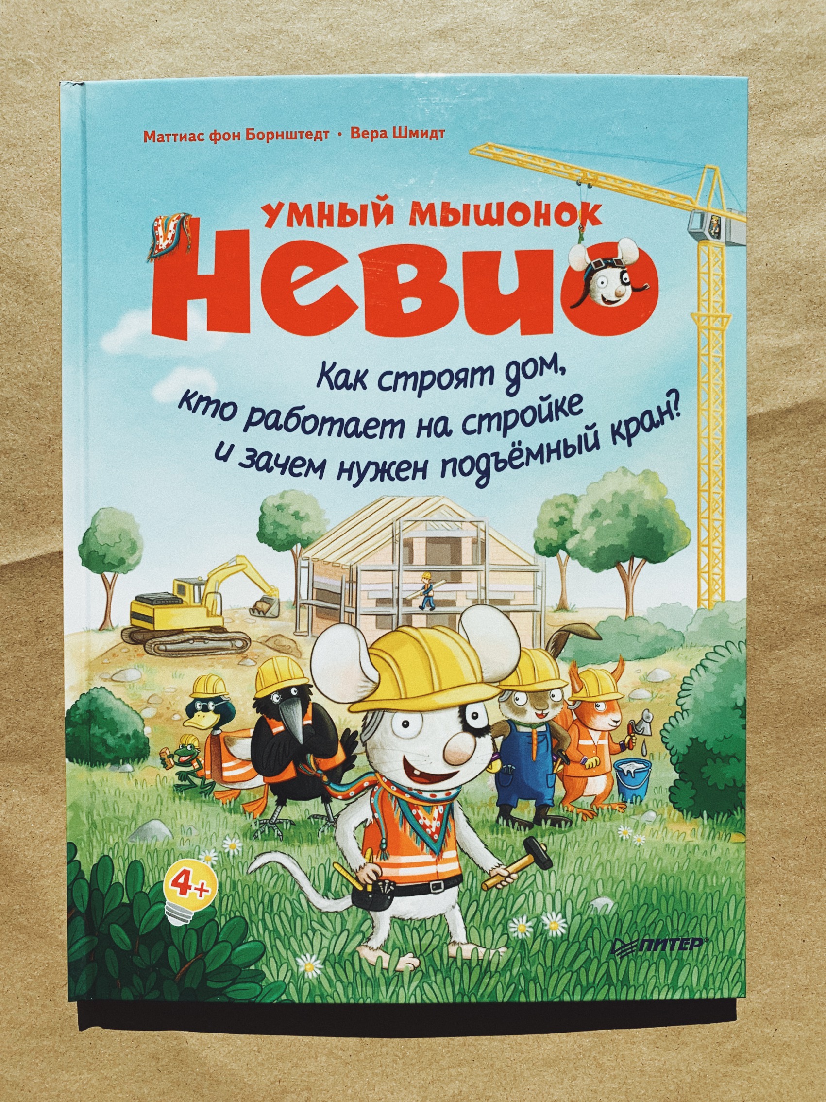 Умный мышонок Невио. Как строят дом, кто работает на стройке и зачем нужен  подъёмный кран? - Vilki Books