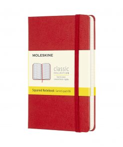 Карманный блокнот Moleskine Classic в клетку, в твердой обложке, красный