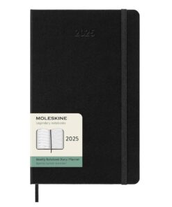 Ежедневник Moleskine Classic 2025, 13×21 см, черный, в твердой обложке