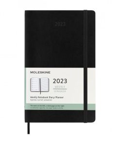 Еженедельник Moleskine Classic 2023, 13×21 см, черный, в твердой обложке