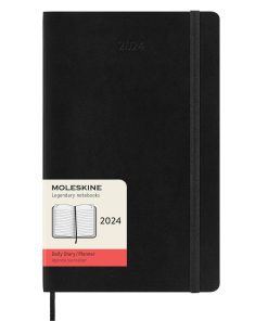 Ежедневник Moleskine Classic 2024, 13×21 см, черный, в мягкой обложке