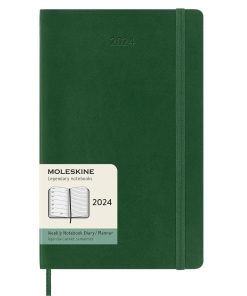 Еженедельник Moleskine 2024, 13×21см, зеленый, в мягкой обложке