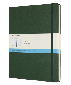 Записная книжка Moleskine Classic, в точку, в твердой обложке, зеленая