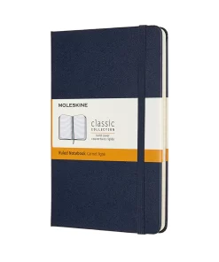Записная книжка Moleskine Classic, в линейку, в твердой обложке, синяя