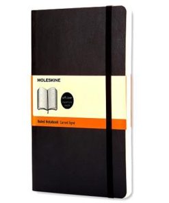 Записная книжка Moleskine Classic, в линейку, в мягкой обложке, черная