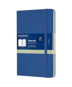 Записная книжка Moleskine Two-Go, в твердой тканевой обложке, синий