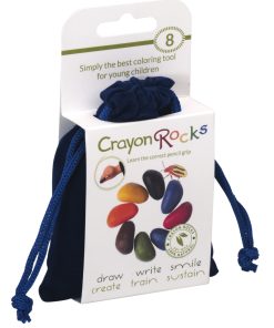 Мелки CrayonRocks в синем бархатном мешочке (8 шт.)