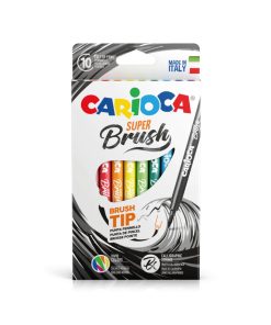 Фломастеры Carioca Super Brush, 10шт.
