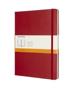 Записная книжка Moleskine Classic XL, в линейку, в твердой обложке, красная