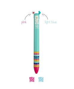 Двухцветная ручка Лама (розовая/голубая)