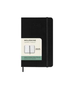 Еженедельник Moleskine Classic 2025, 9×14 см, черный, в твердой обложке