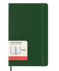 Ежедневник Moleskine Classic 2025, 13×21 см, зеленый, в твердой обложке